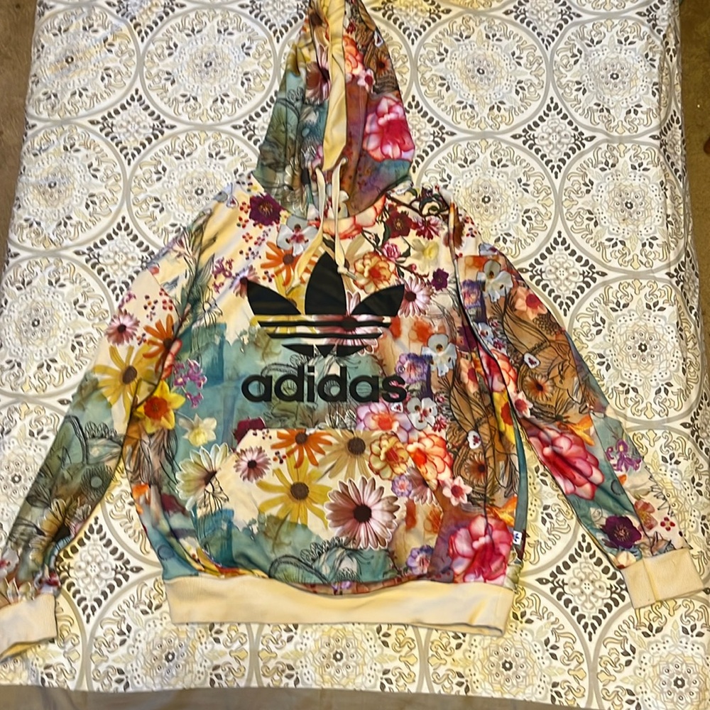 Floral Adidas Hoodie.